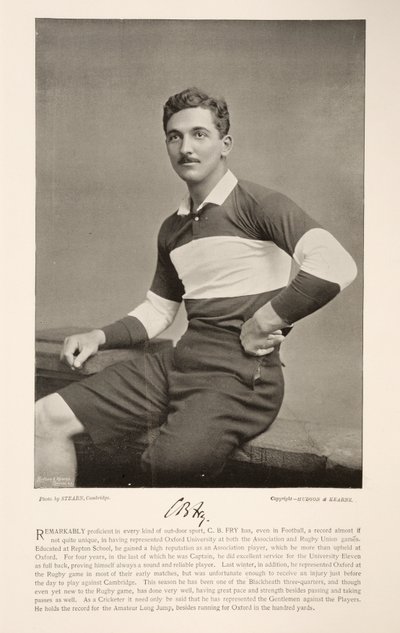 C.B. Fry, da Famous Footballers, 1895 da English Photographer
